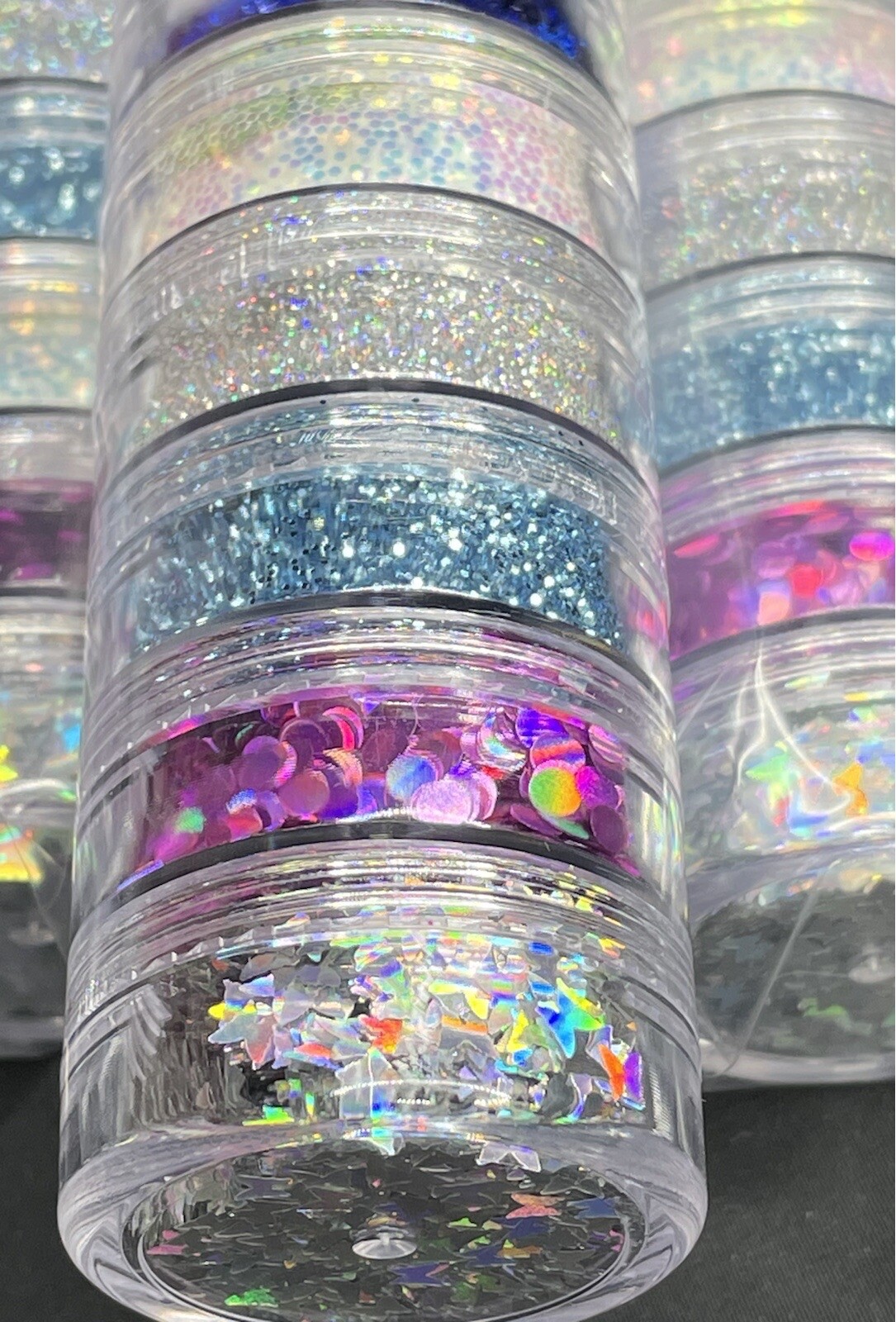 Colorful Nail Glitter Powder Sequins Laser Foils Flakes Nail Art Decoration Tips