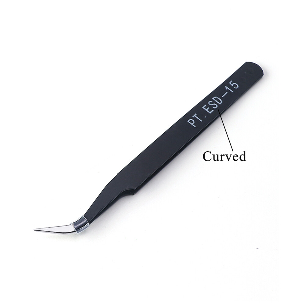 Curved Eyelash Tweezer Nail Art Rhinestone Acrylic Gem Picking Makeup Tool Women