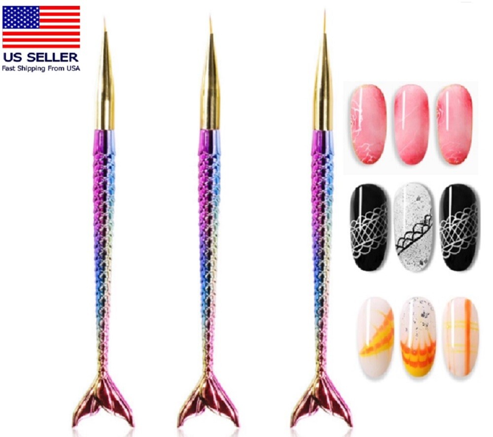 3 Pcs Nail Art Tool Set – Nail Art Pen, Dotting UV Gel Tool, and Liner Brush Set