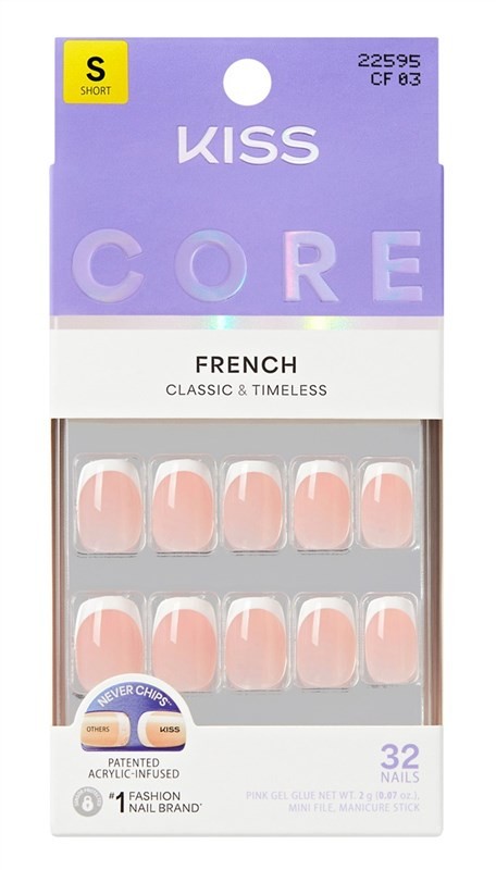 Kiss Core French Nails Press On 32 Count Short Snapshot