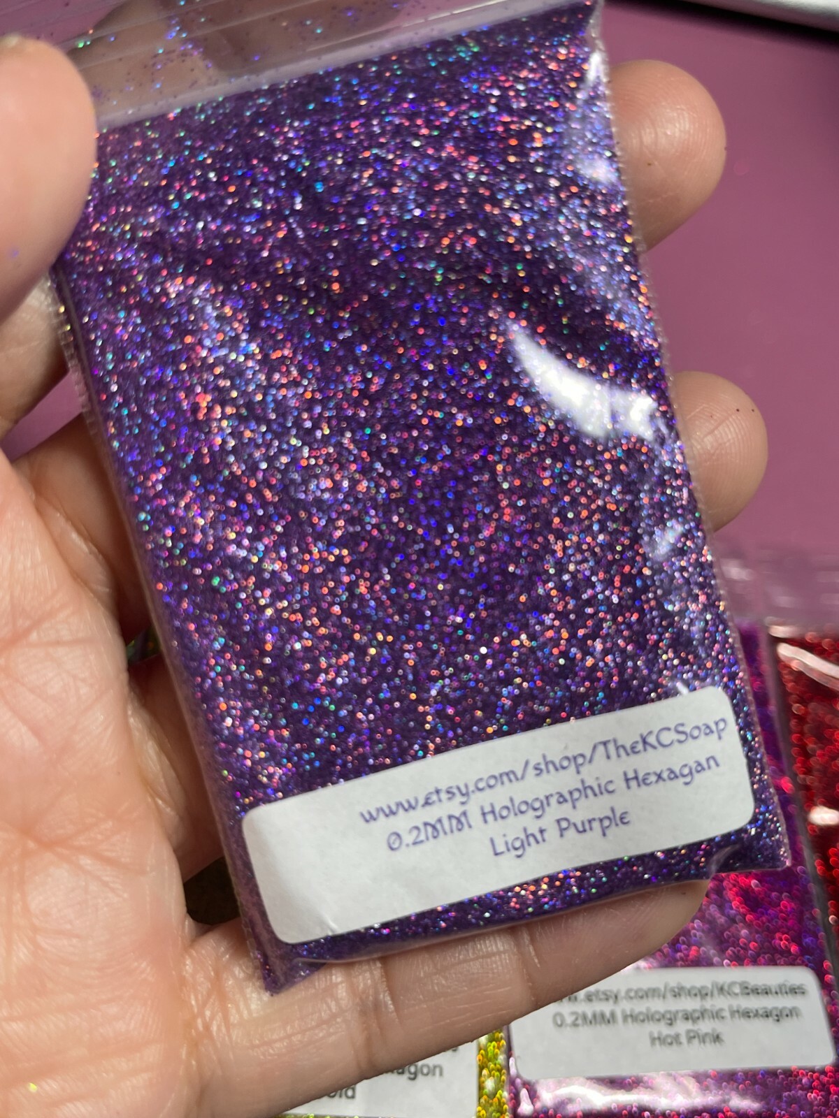 0.2MM Holographic Hexagon fine glitter You Choose Color Nail Art USA