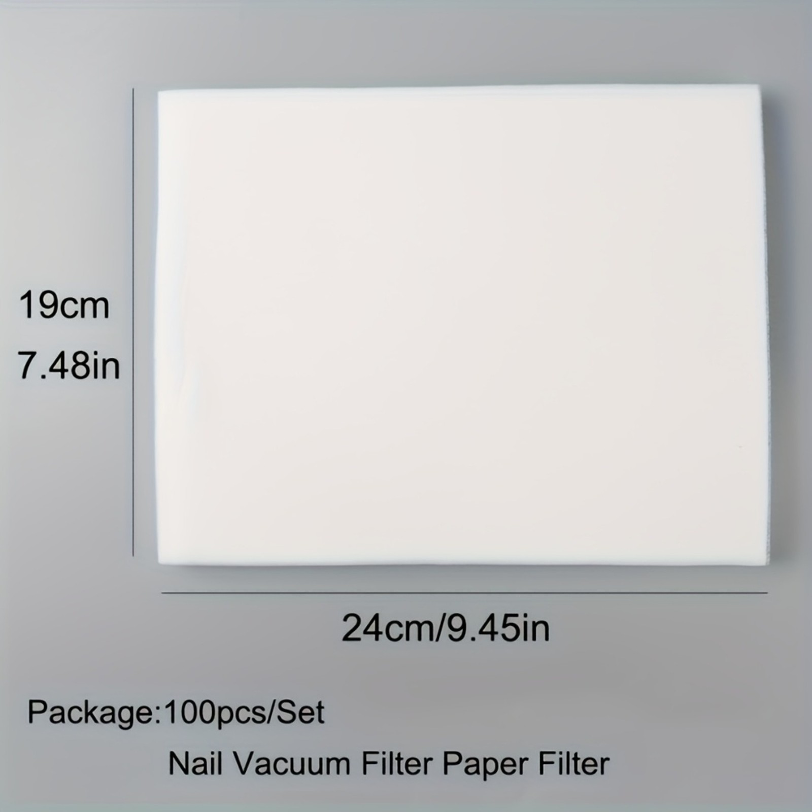 Set of 100 Replacement Filter Papers Dust Pads for Nail Art Vacuum Dust
