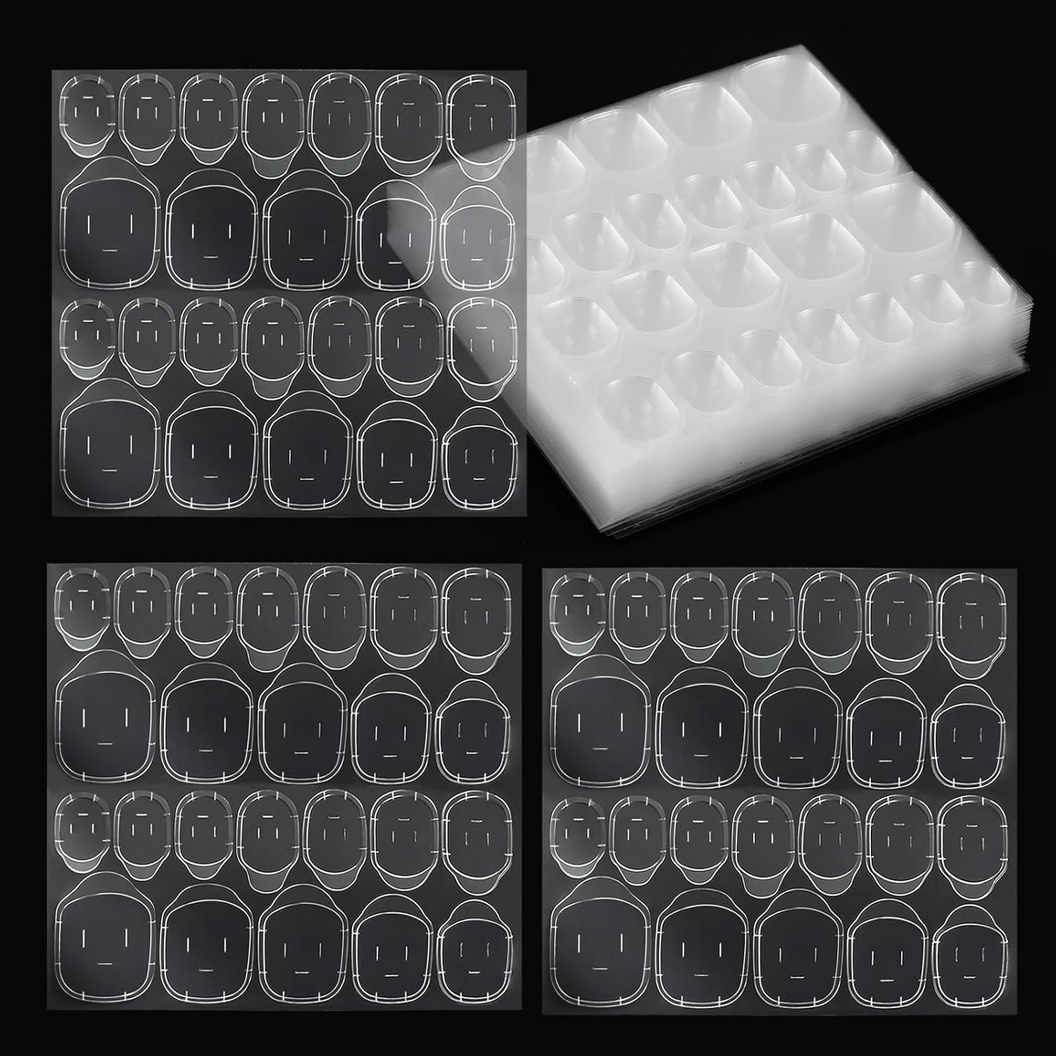 720 Pcs Sticky Tabs for Nails, 12 Sizes Press on Nail Adhesive Tabs, Strong