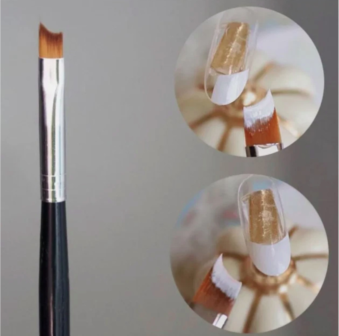 Drawing Brush Nail Art Tool Smile Half Moon Shape French Nail Painting UV Gel UK