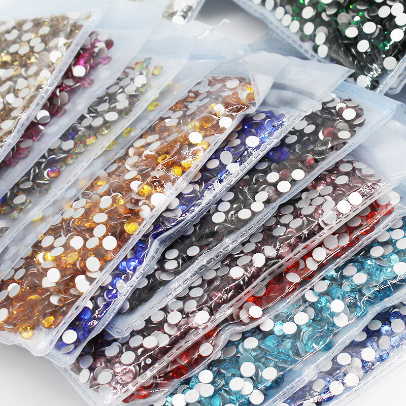 1440 Pcs Flatback Crystal Glass Rhinestone Gems SS20 Nail Art Tips