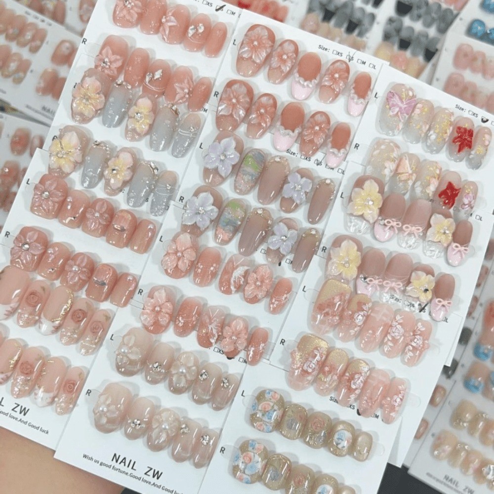 20 Handmade Detachable Nails for Valentine’s Day,various Random Nail Art Options