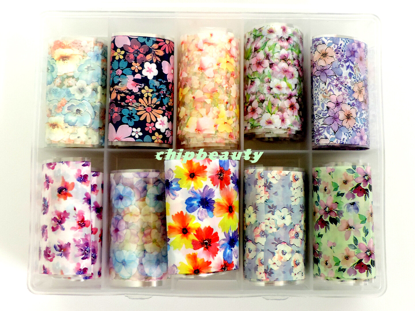 Foils Art Design Nail Tip Decoration Colorful Transfer 10Pcs/Set Foil Art#6
