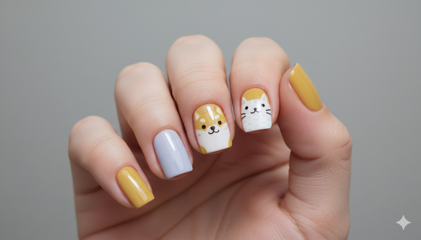CUTE CARTOONS POLISH WRAP STRIP STICKER 🇺🇸 Ships from US