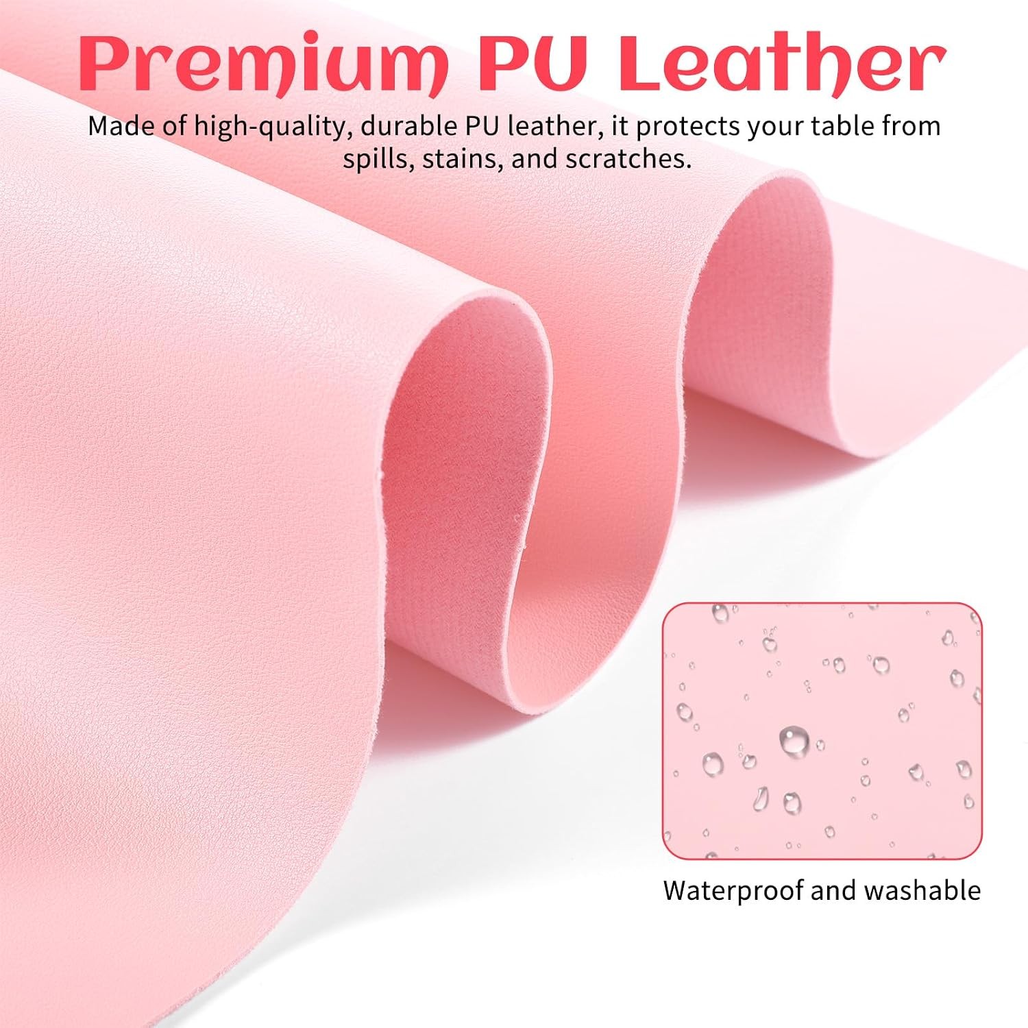 23.6 x 11.8in Foldable Nail Art Table Mat, Soft Microfiber PU Leather Nail Desk