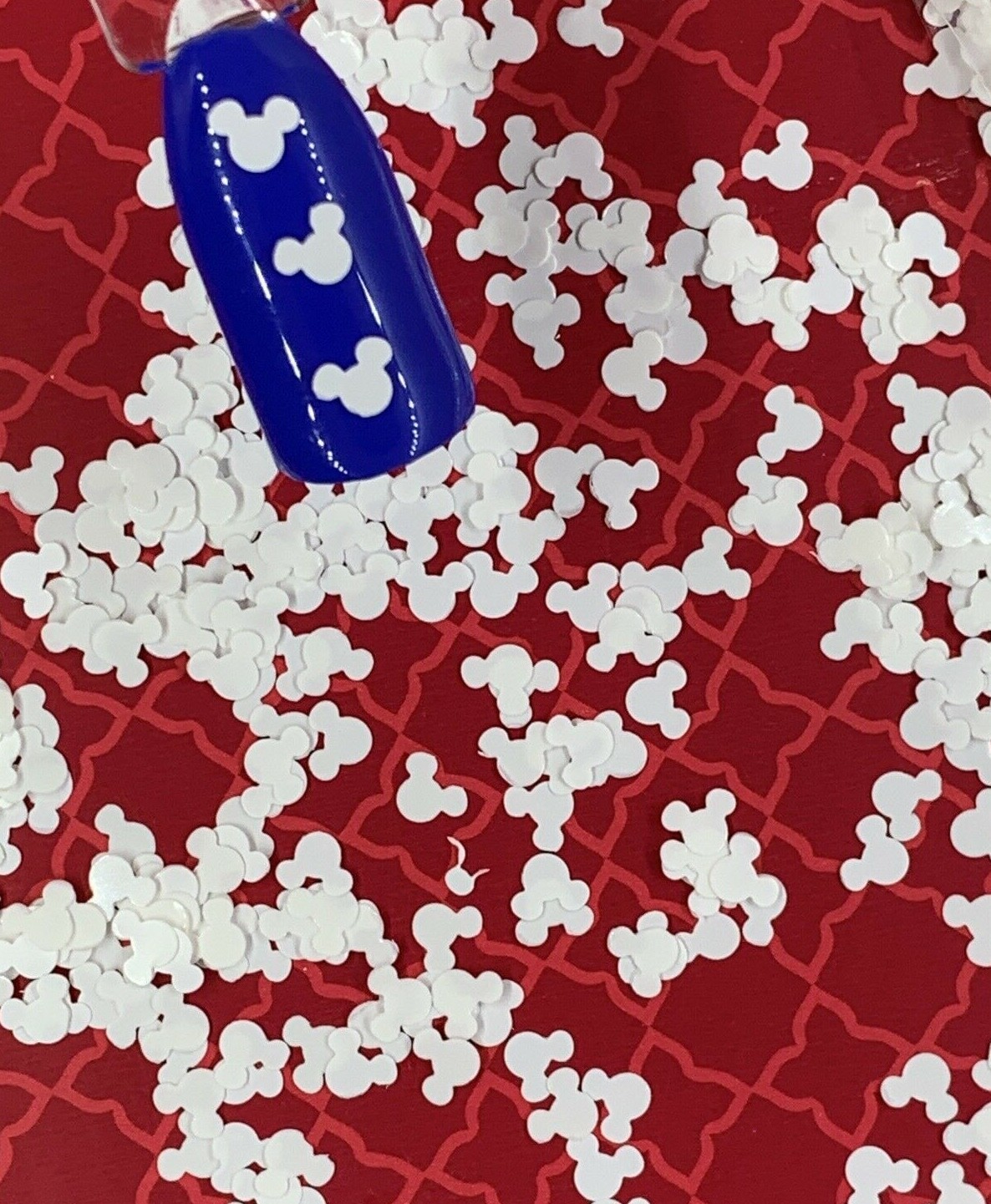 Plain White Mickey Mouse Glitter | 1 TSP | Gel Nail Art & Acrylic