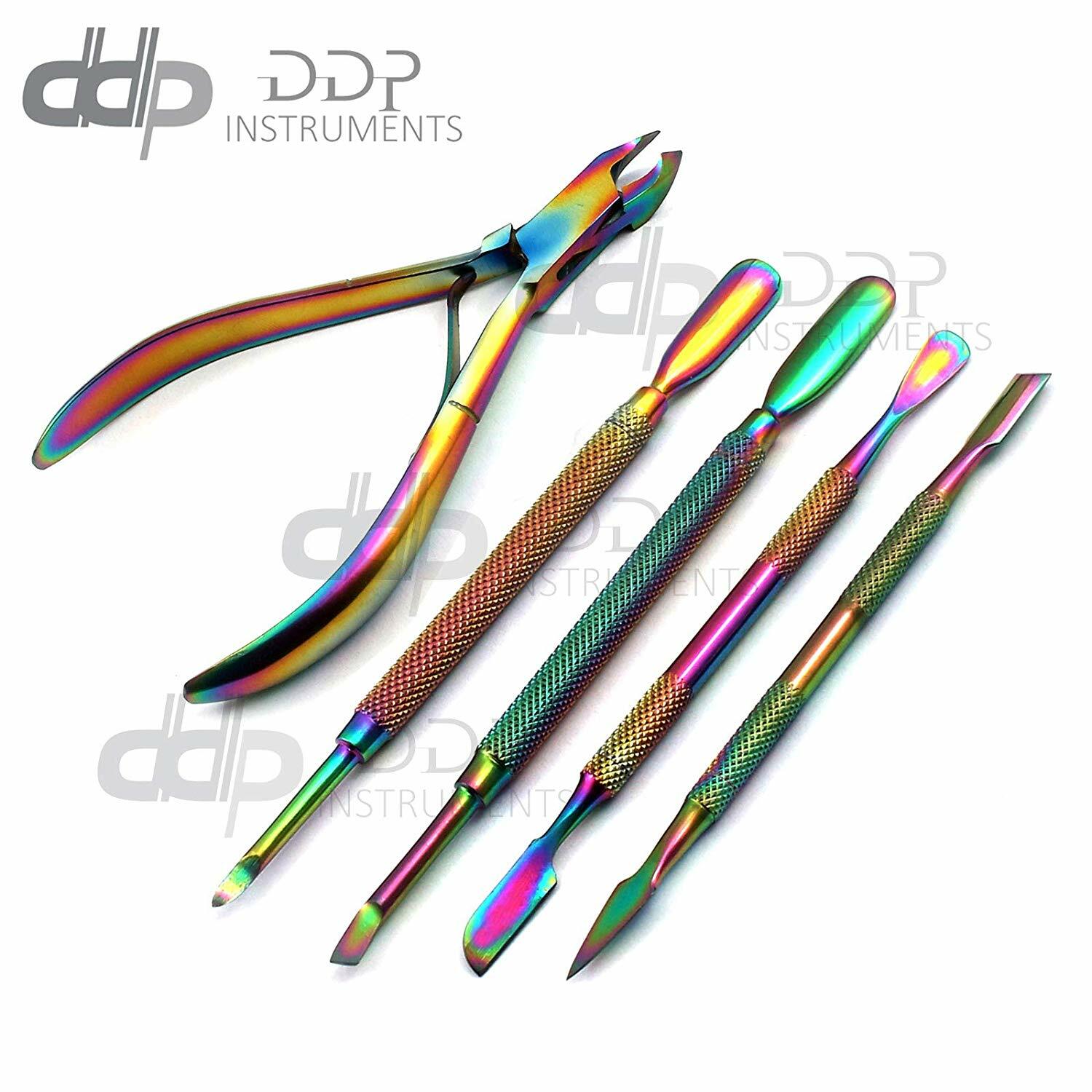 Nail Nipper,Cuticle Pusher Double Ended Nail Cuticle Remover Manicure Pedicure