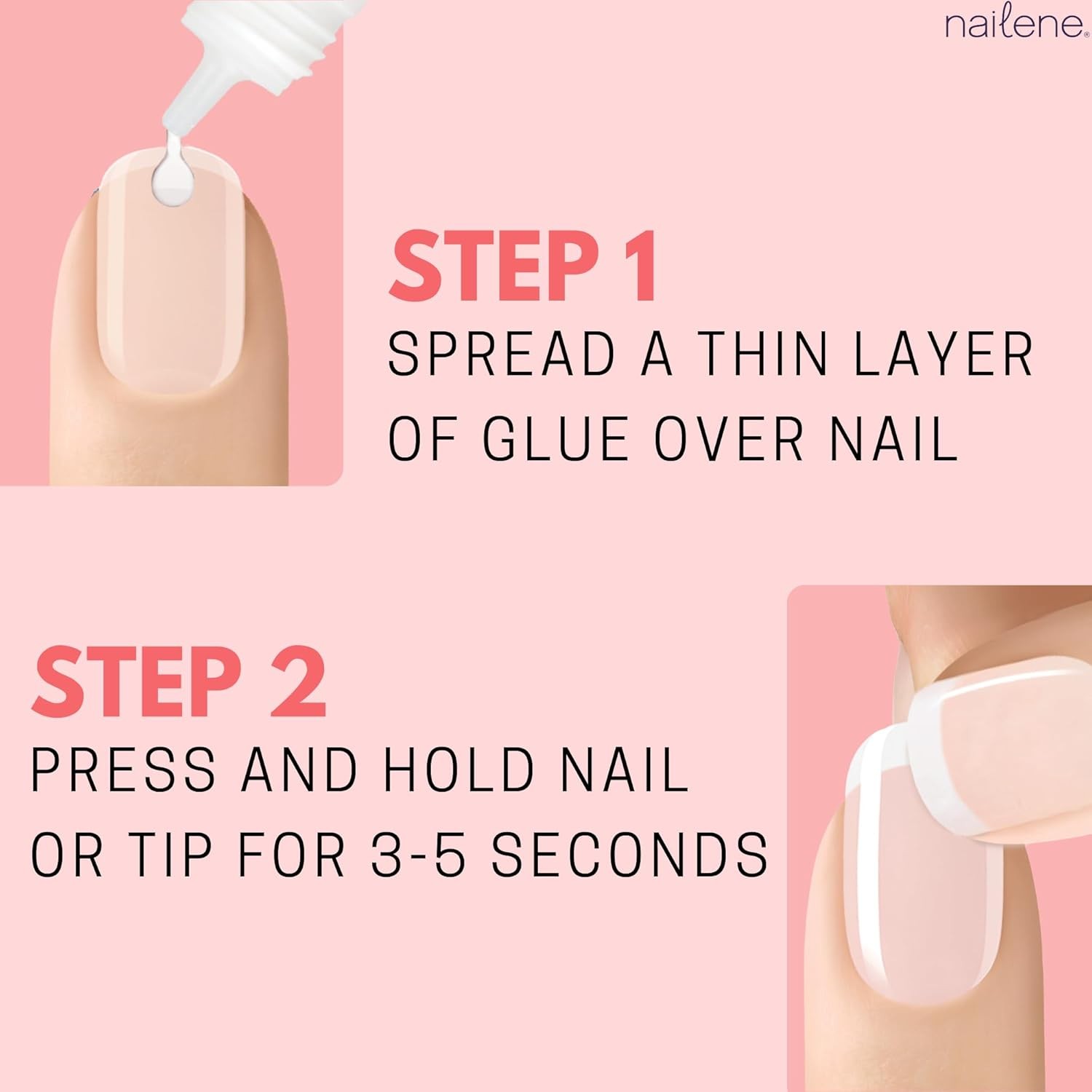 Nailene Perfect Bond Nail Glue, Super Strong, Durable Nail Adhesive – 2 Pack