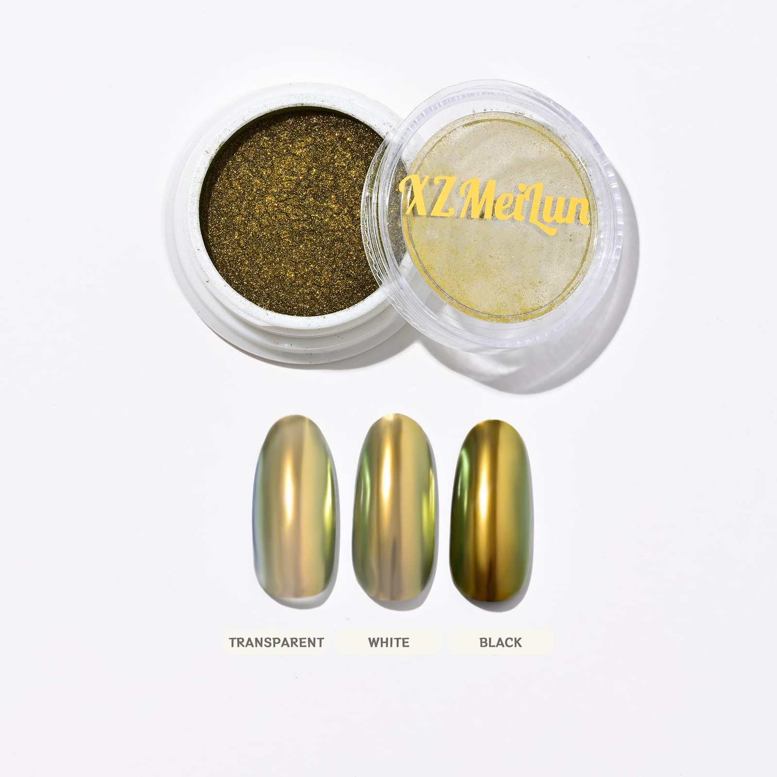 Chameleon Chrome Nail Powder, Big-Capacity 0.8g Aurora Green Turns Orange Mer…
