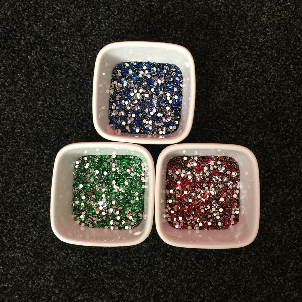 10000 Rhinestone Mix, 3mm, Crystal Flat Back, 9 colors, Nail Art wholesale UK