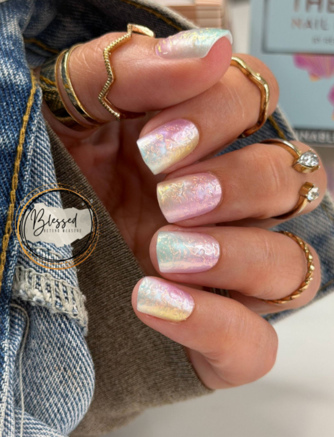 Red Aspen Press On Nails-Long Time No Sea, Leah- Square Short