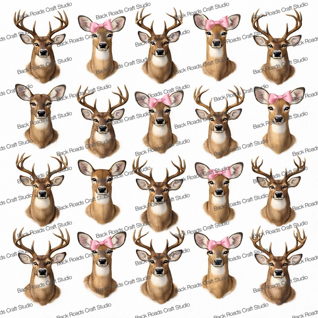Buck Doe Deer Waterslide Nail Art Decals Set Of 50 Instructions Bonus