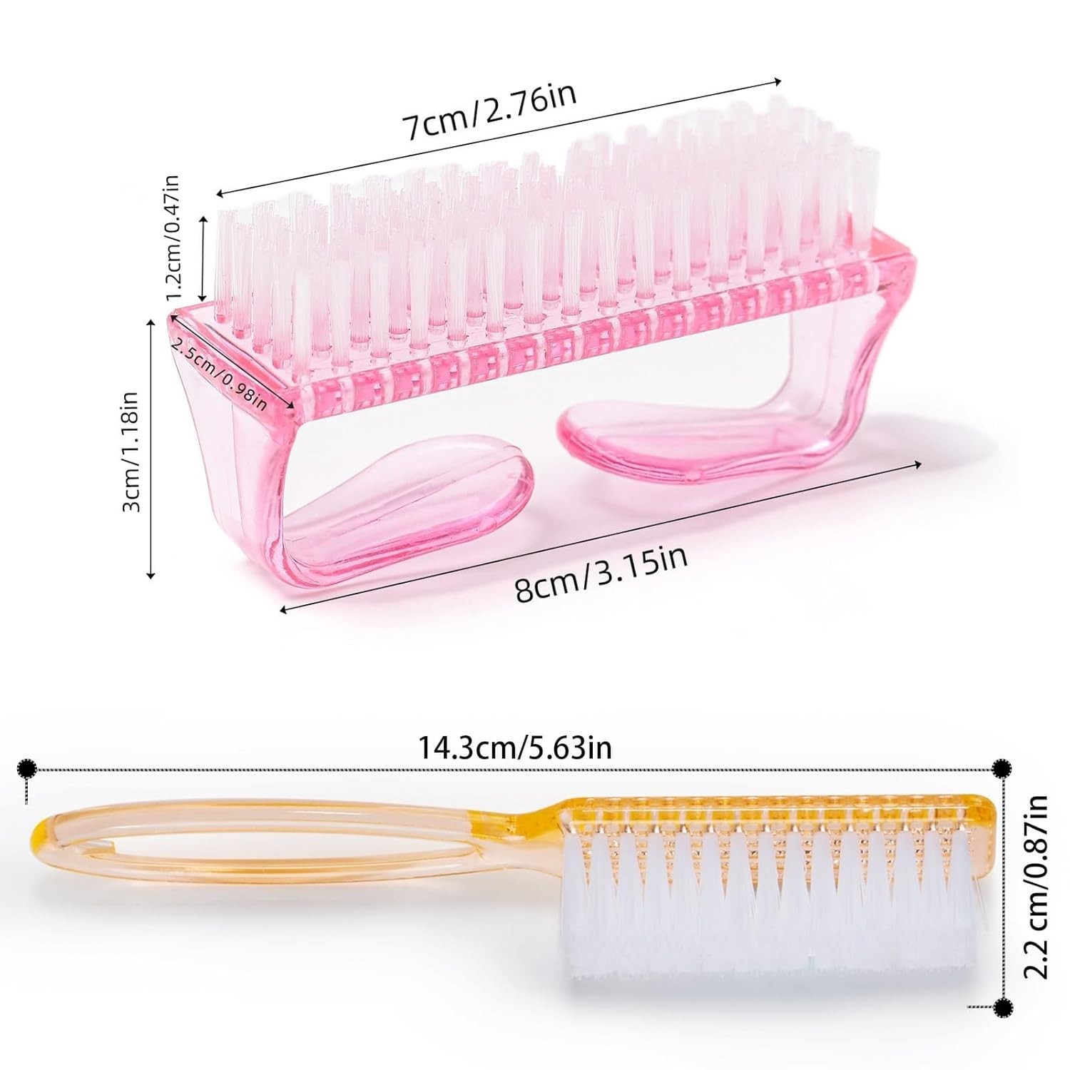 Versatile Nail Cleaning Brushes – Perfect for Home and Travel, 5 Pack
