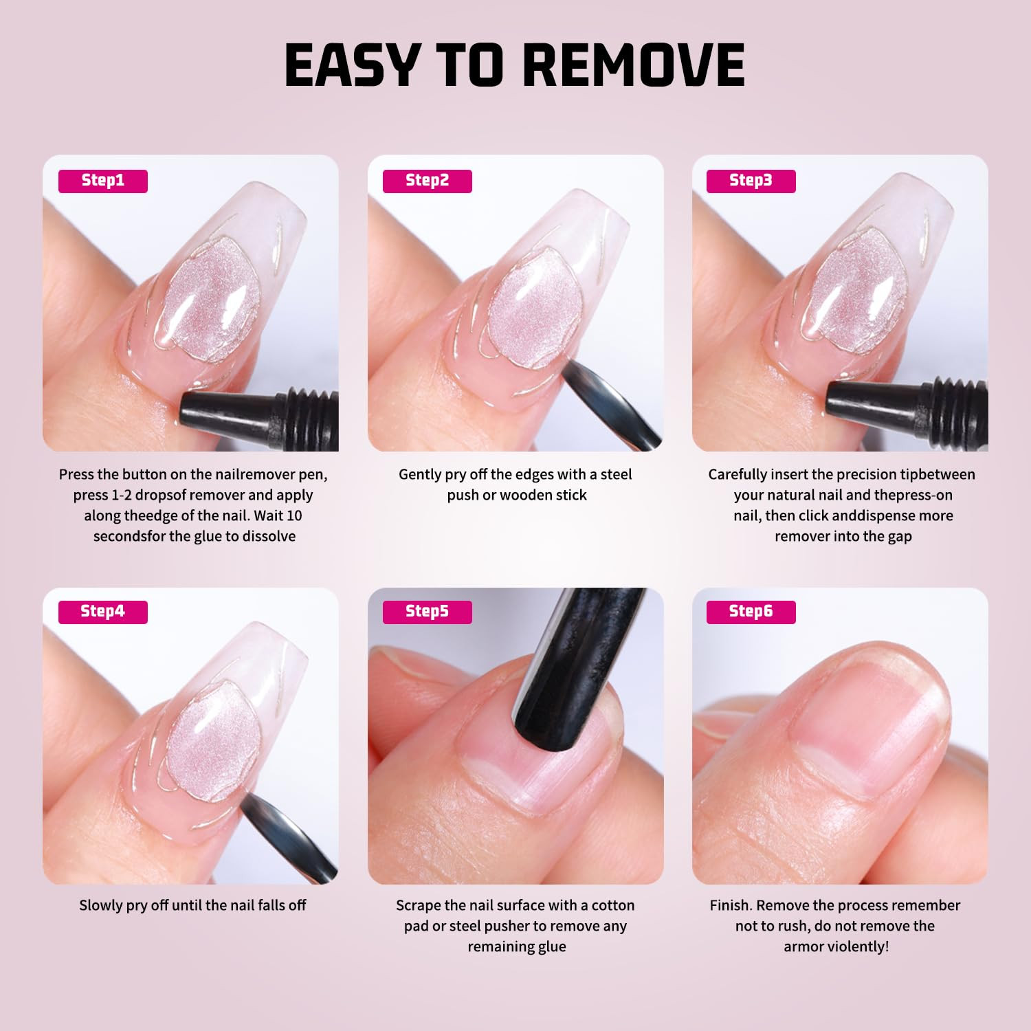 MAGIC ARMOR 30G Semi Solid Nail Glue for Press on Nail, No UV Lamp Need Gel Nail