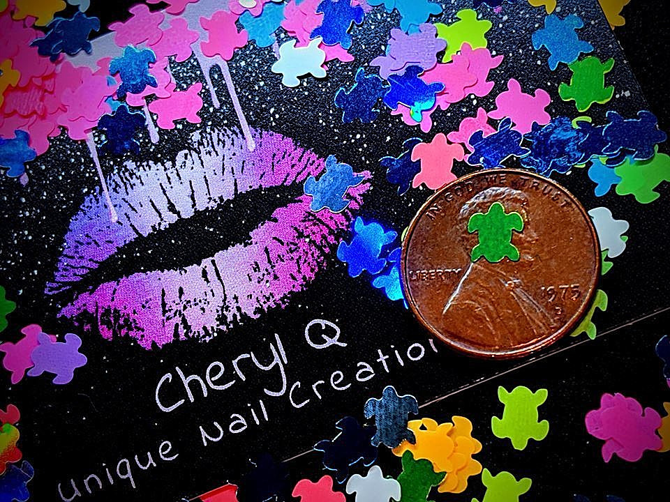 TURTLE Shape Glitter~U CHOOSE~Nail•Acrylic•Gel•Body Art•Face•Festival•Crafts