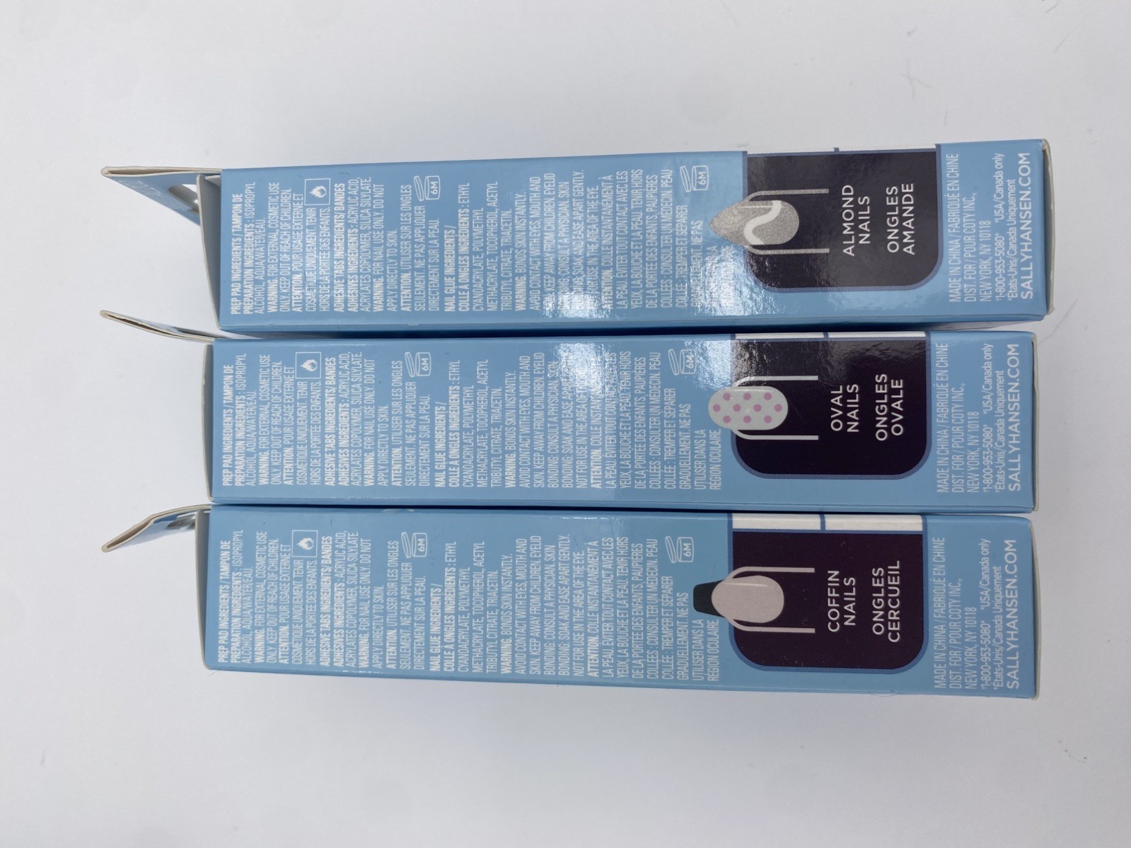 LOT OF 12 SALLY HANSEN PERFECT MANICURE PRESS ON NAILS HERSHEYS KISSES 3 STYLES!