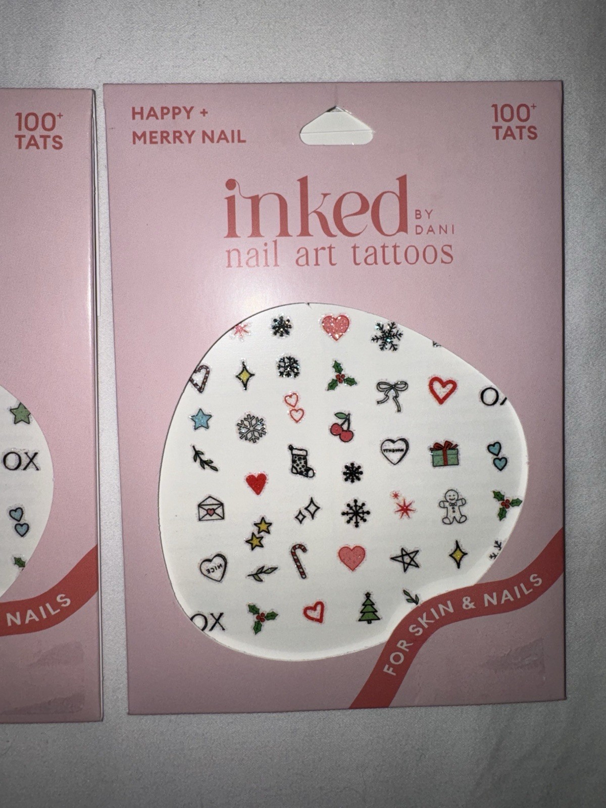 Inked By Dani 3 Packs Of Nail Art Tattoos 100+ Tats (2 Sheets Per Pack) New