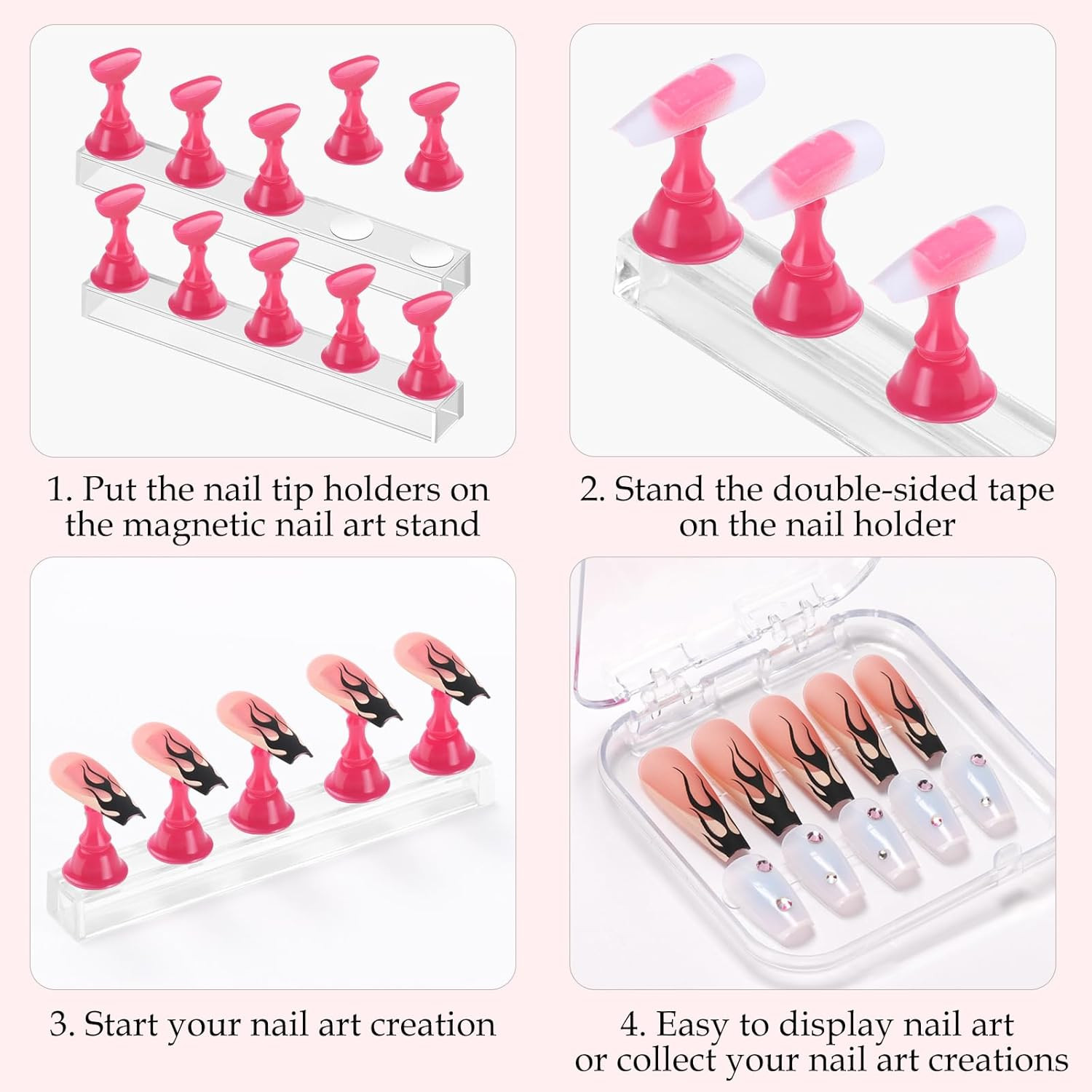 Nail Stand Acrylic Nail Art Display Stand Practice Nail Holder for Painting Nail
