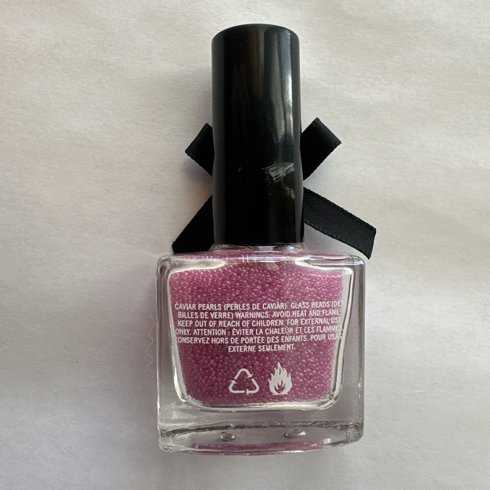 Pink Nail Sprinkles For Caviar Effect. Small Glass Pearls. .45 Oz