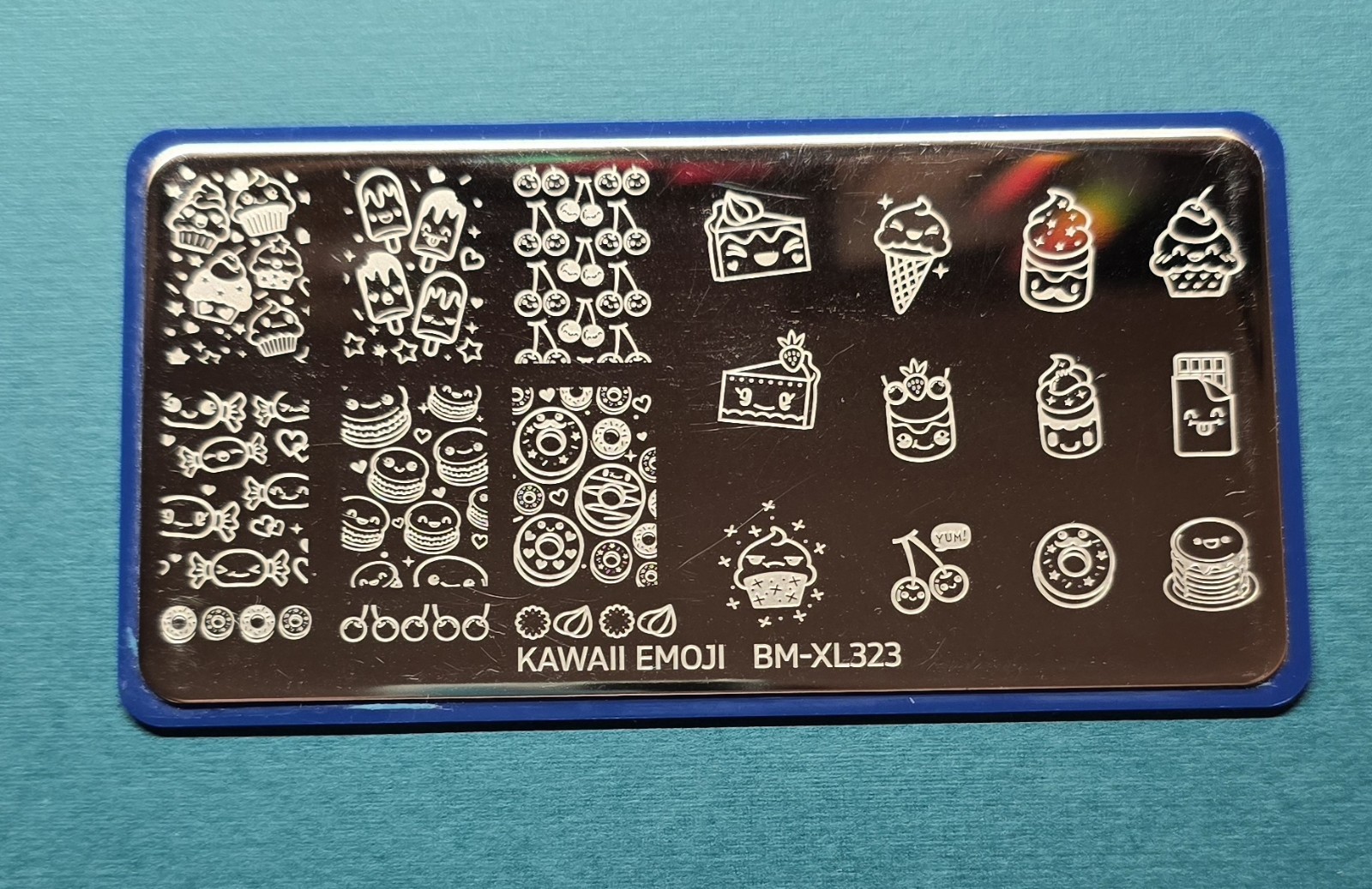 Maniology Bundle Monster BM-XL323 Kawaii Emoji Food Candy Donut Nail Stamp Plate