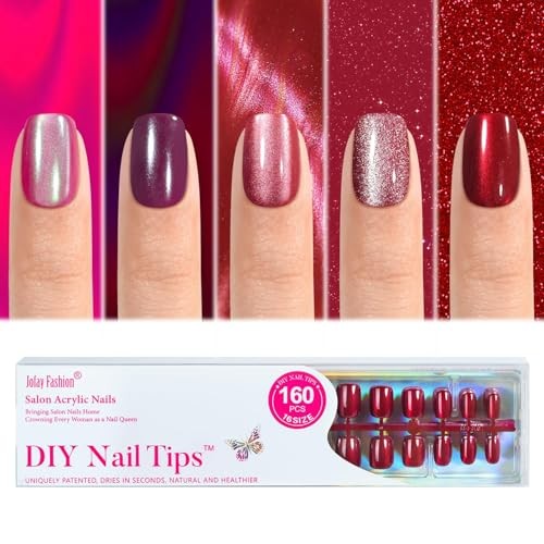 Bt Art Box Press On Nails – 160 PCS Soft Gel Fake Nails Kit for Manicure