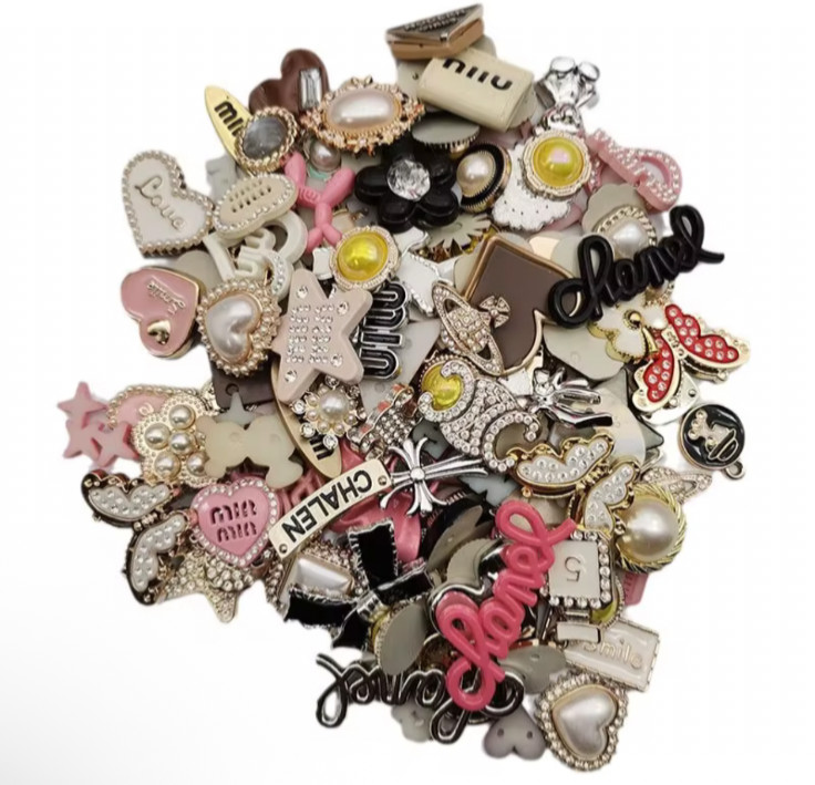 50pc/100pc/300pc Junk Case Charms, 3D Nail Charms and Gems