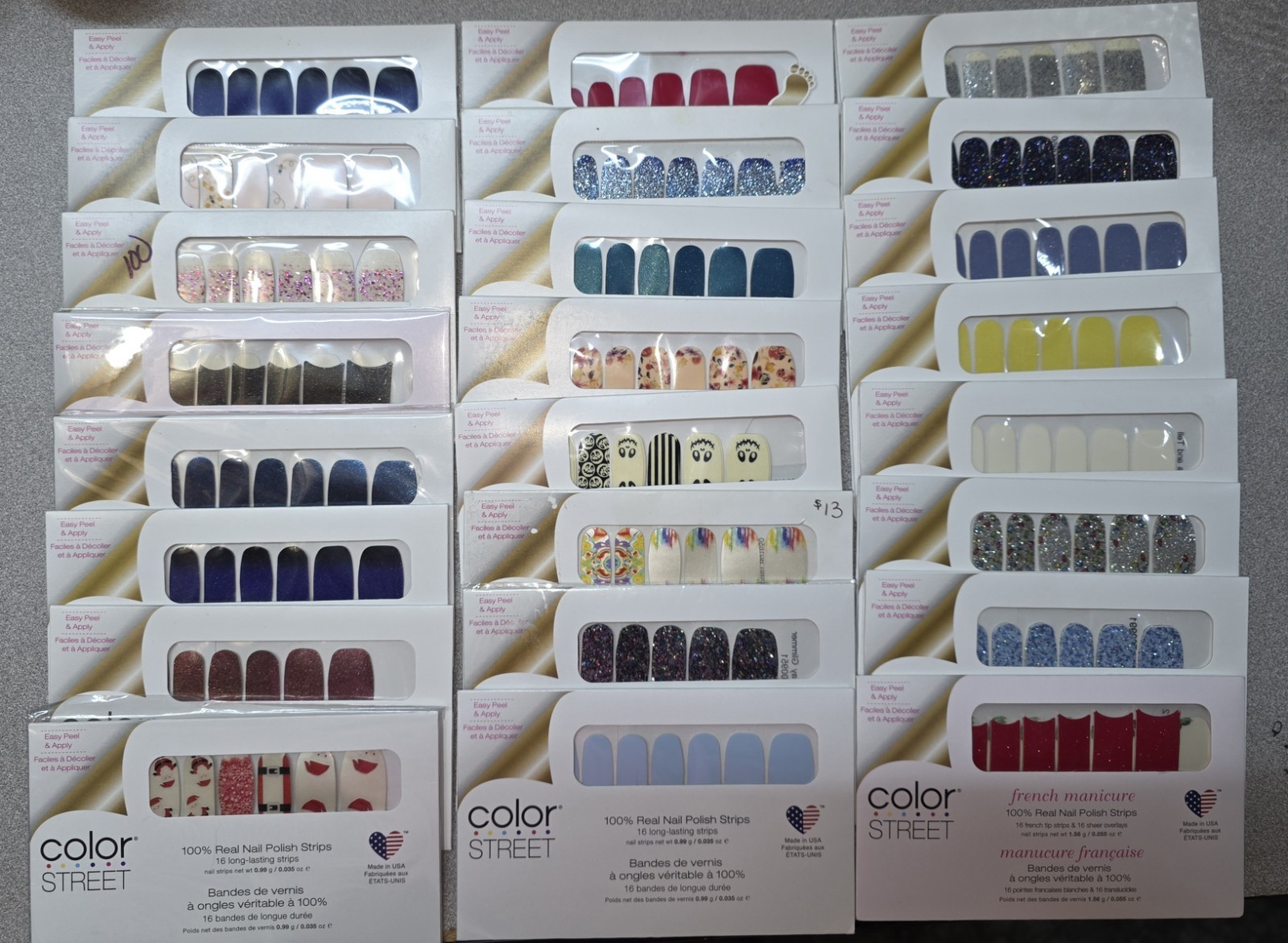 117 Sets – Color Street Nail Polish Strips Multicolor Easy Peel Nail Art