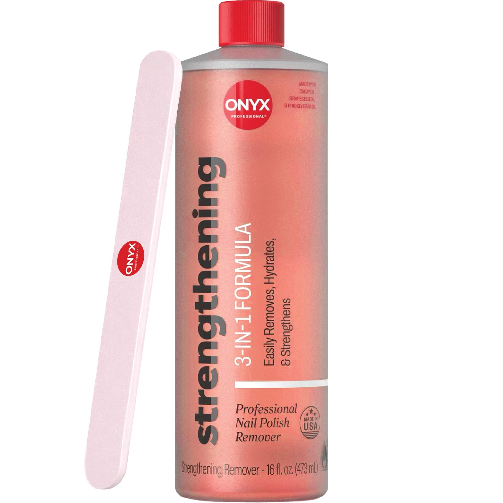 Onyx Professional 3-in-1 Strengthening Nail Polish 16 Fl Oz (Pack of 1)
