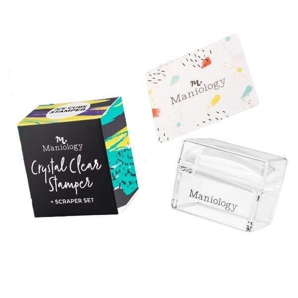 Nail Art Stamping Tool: Ice Cube Rectangular Stamper & Scraper for Detail Lovers