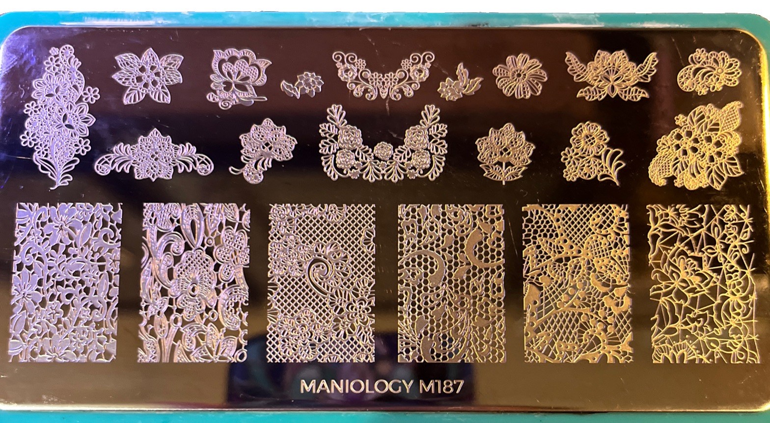 Maniology Nail Stamping Plates Flowers And Lace M187, M443, M355