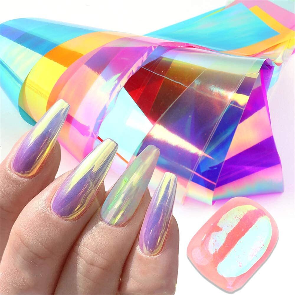 Broken Glass Style Nail Foil Stickers for Artistic Nail Design Decorations