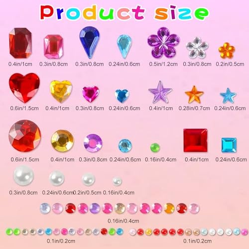 3000 PCS Stickers – Self Adhesive Scrapbook Supplies | Rhinestones for Gem
