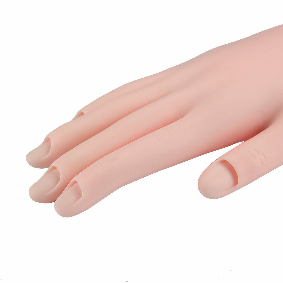 Flexible Practice Training Fake Hand Model Display & 100Pcs Full False Nail Tips