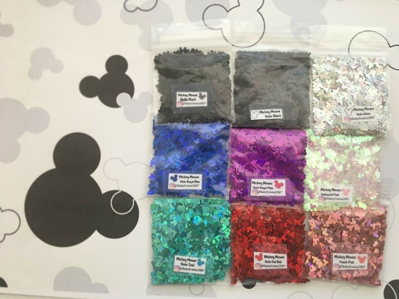 Holo MICKEY MOUSE Glitter-U Pick Color-Nail Art Face Crafts DIY-US