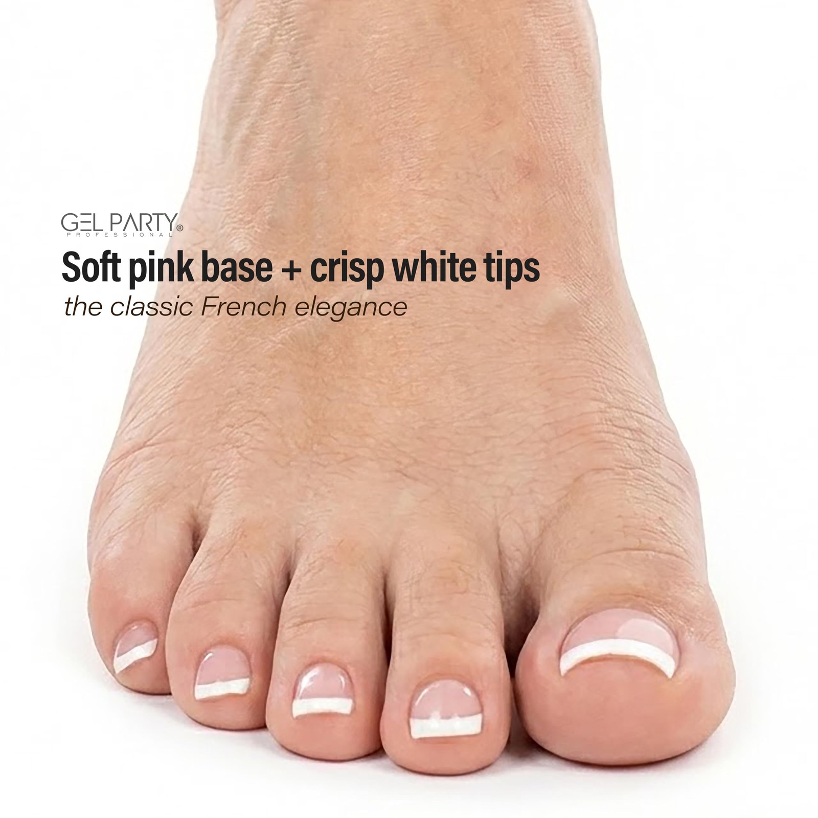 GEL PARTY 150pc Toe Nail Pink Square Gel Tips