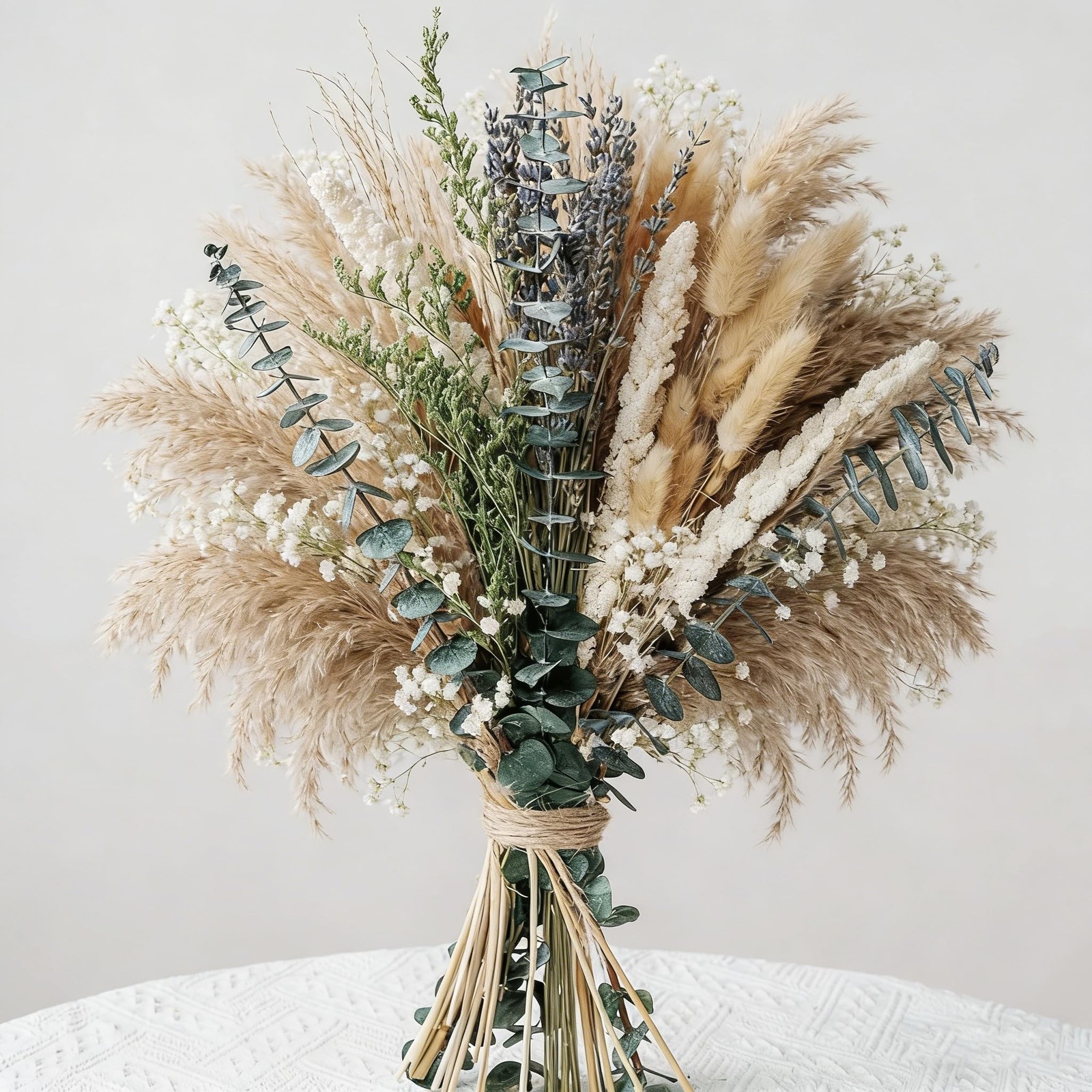 80 Pcs Green DIY Dried Floral Arrangement Kit – 17″ Natural Eucalyptus, Laven…