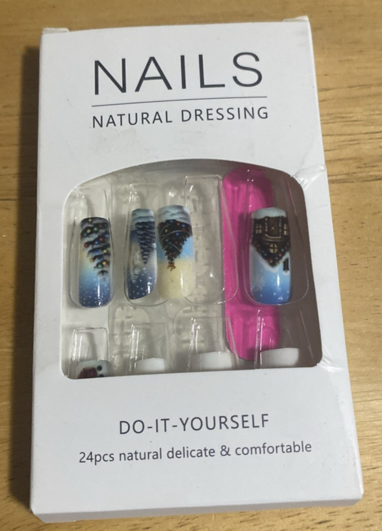Christmas Press on Nails-Winter Scenes