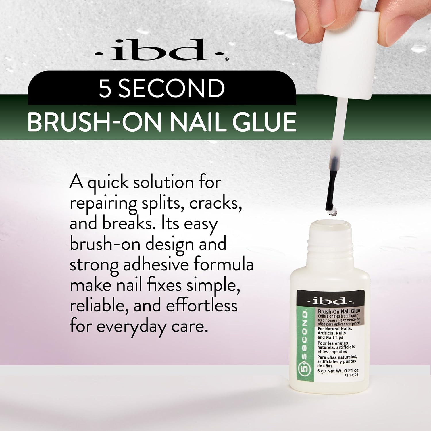 5-Second Brush on Nail Glue – Strong Nail Glue for Press Ons and Acrylic Nails