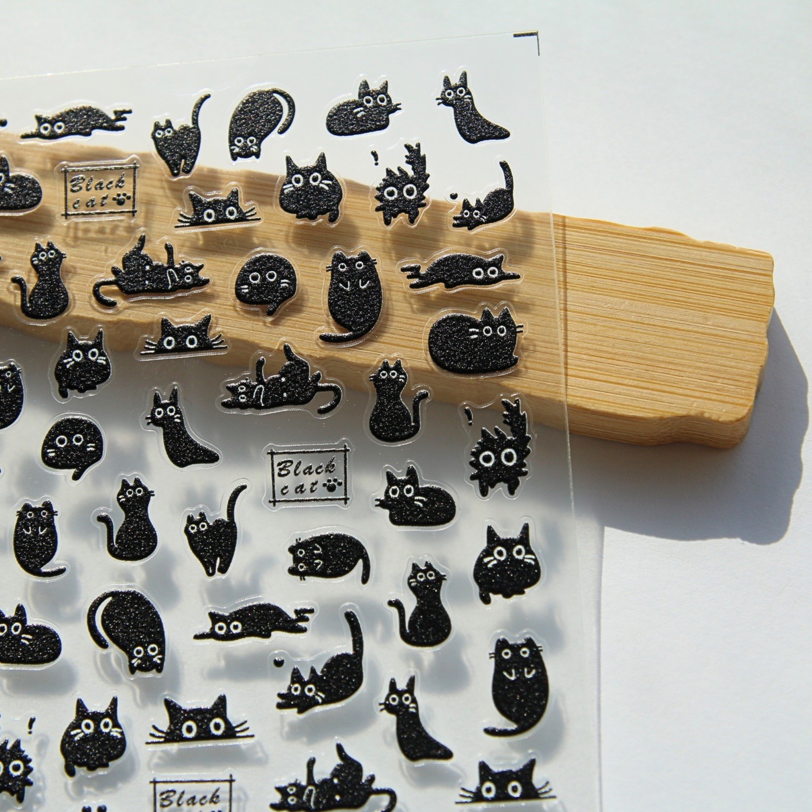 Black Cat Stickers Kawaii Cat Nail Stickers Nail Supplies for DIY Nail