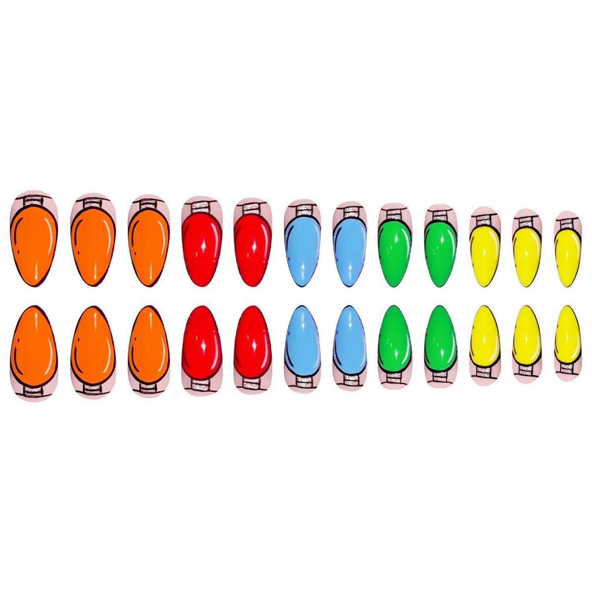 24Pcs Colorful Cartoon 3D False Nails Set Wholesale