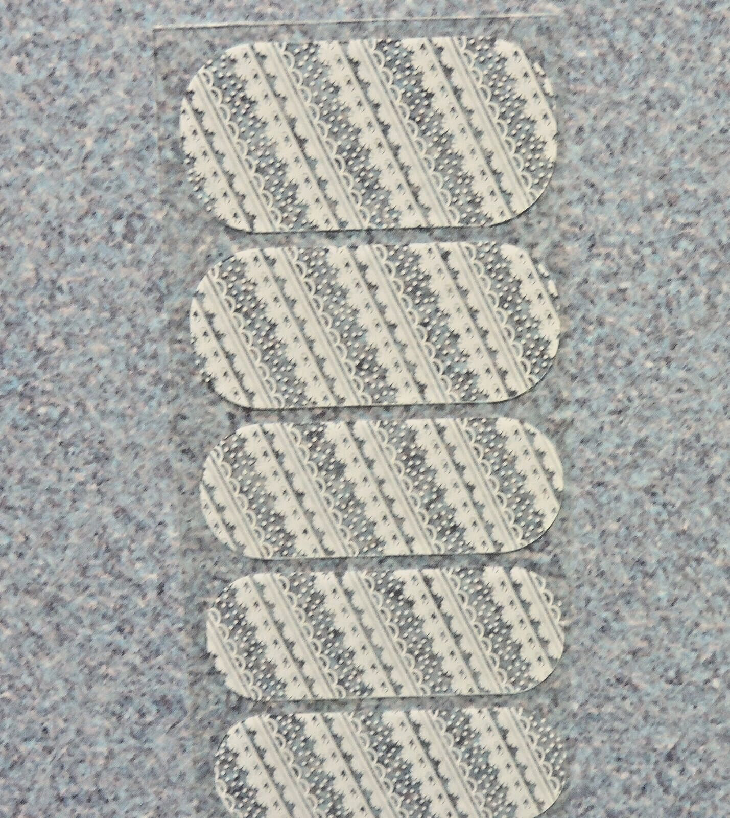 BNIP Jamberry Style Box SEPTEMBER 2015 – FEMININE White Black Lace Nail Wraps