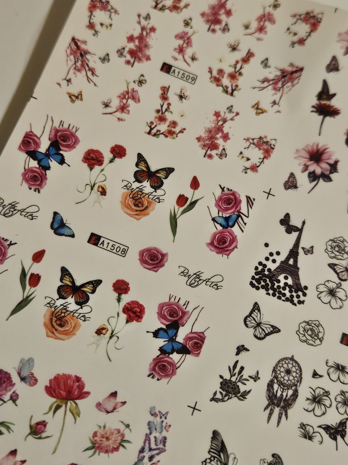 Butterfly Nail Art Stickers Water Transfer (2 Sheets) US SHIPPER