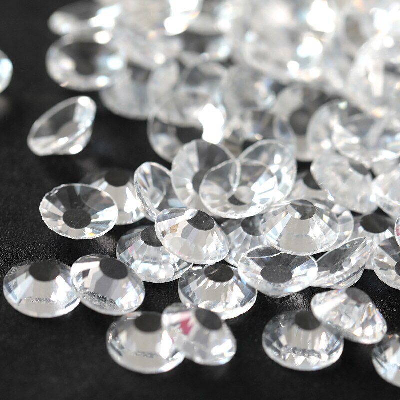 Transparent Crystal Rhinestones FlatBack Glitter Glass Gems for Nails Decoration
