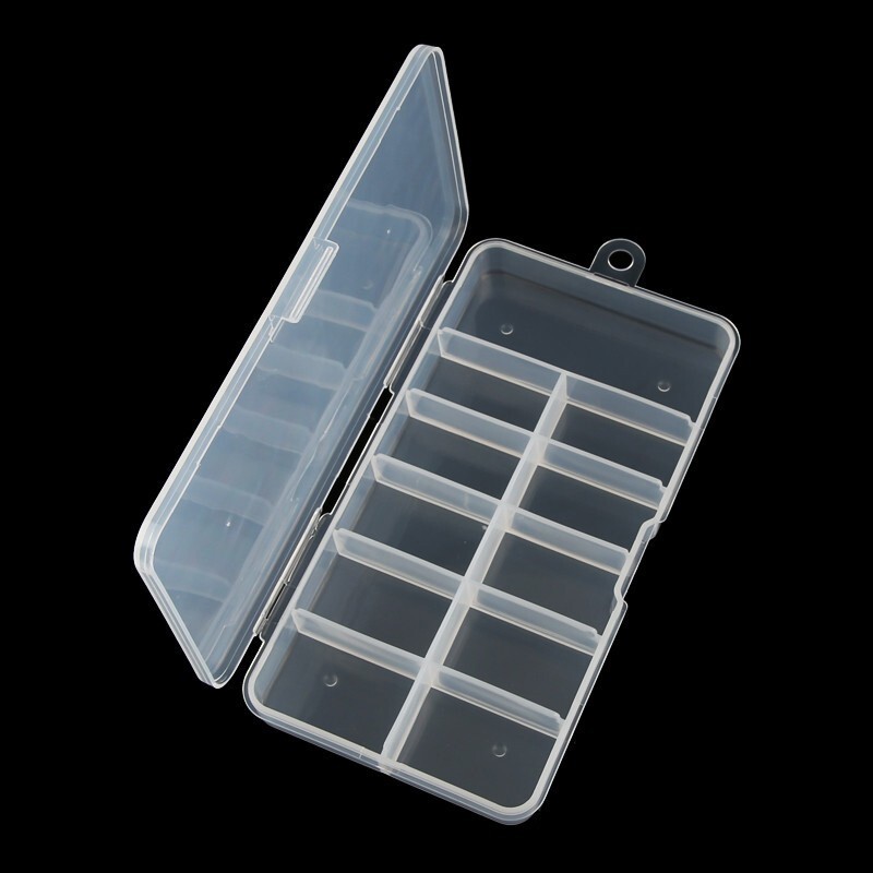 5 x Rectangle Empty 100pcs False Tips Box Storage Case Set Nail Art Craft Salon