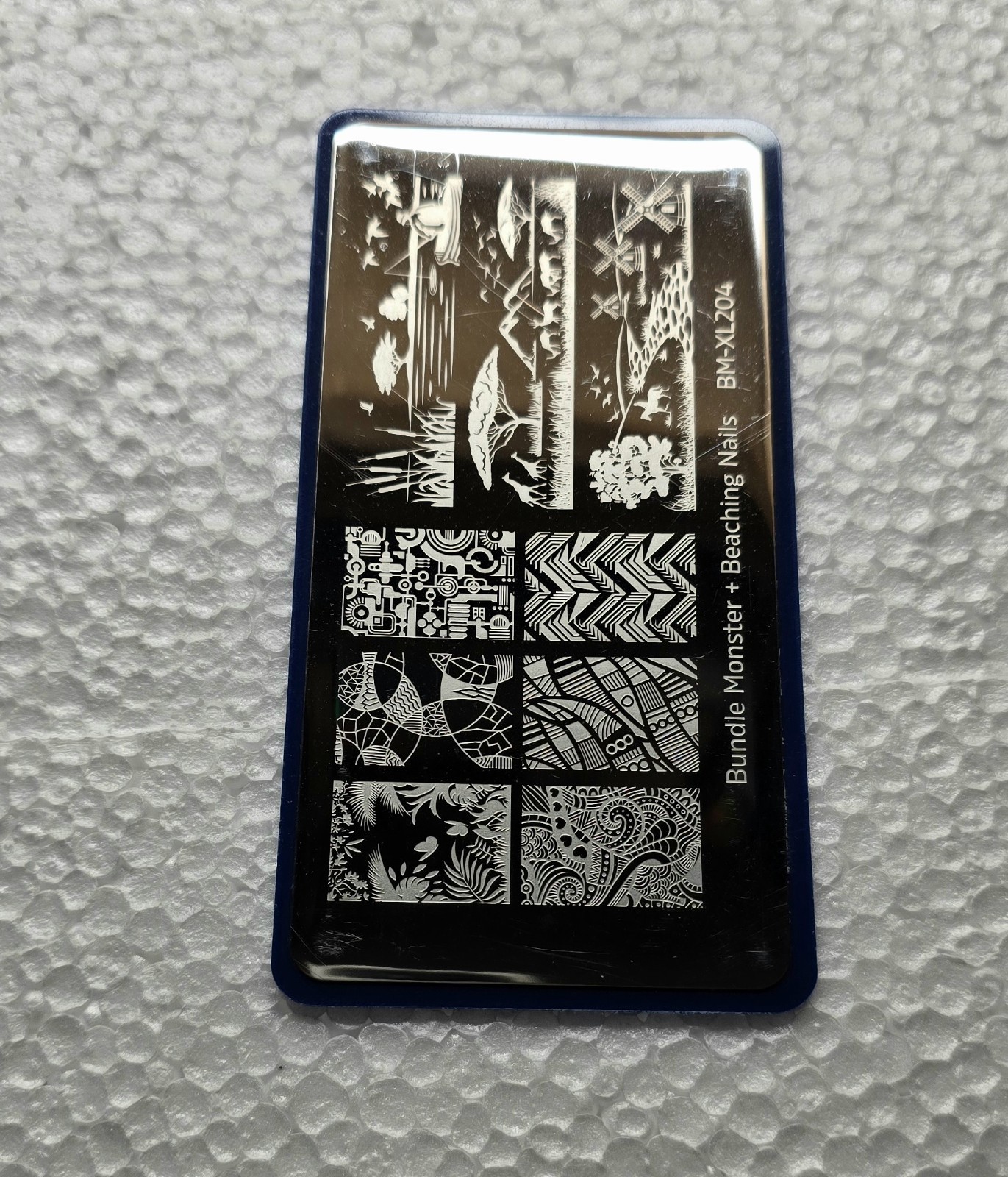BM-XL204 Maniology Bundle Monster Beaching Nails Fishing Tribal stamp plate Htf