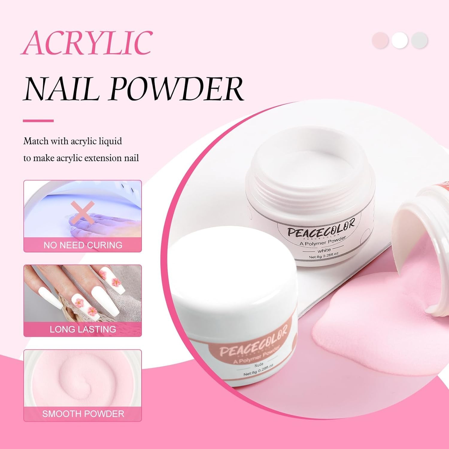 Acrylic Nail Kit with Drill and U V Light, Professional Nail Kit Acrylic Set